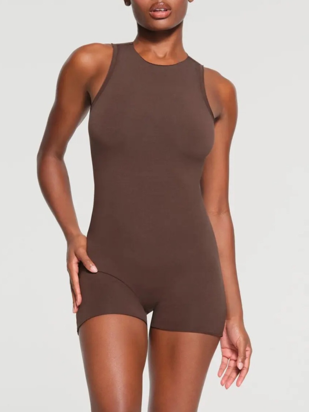 SKIMS Raw Edge Onesie in Espresso Size 2X NWOT